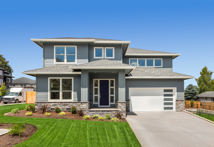 Modern front door.
