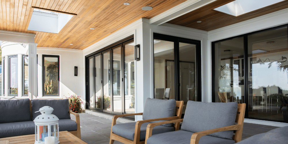 Black patio doors